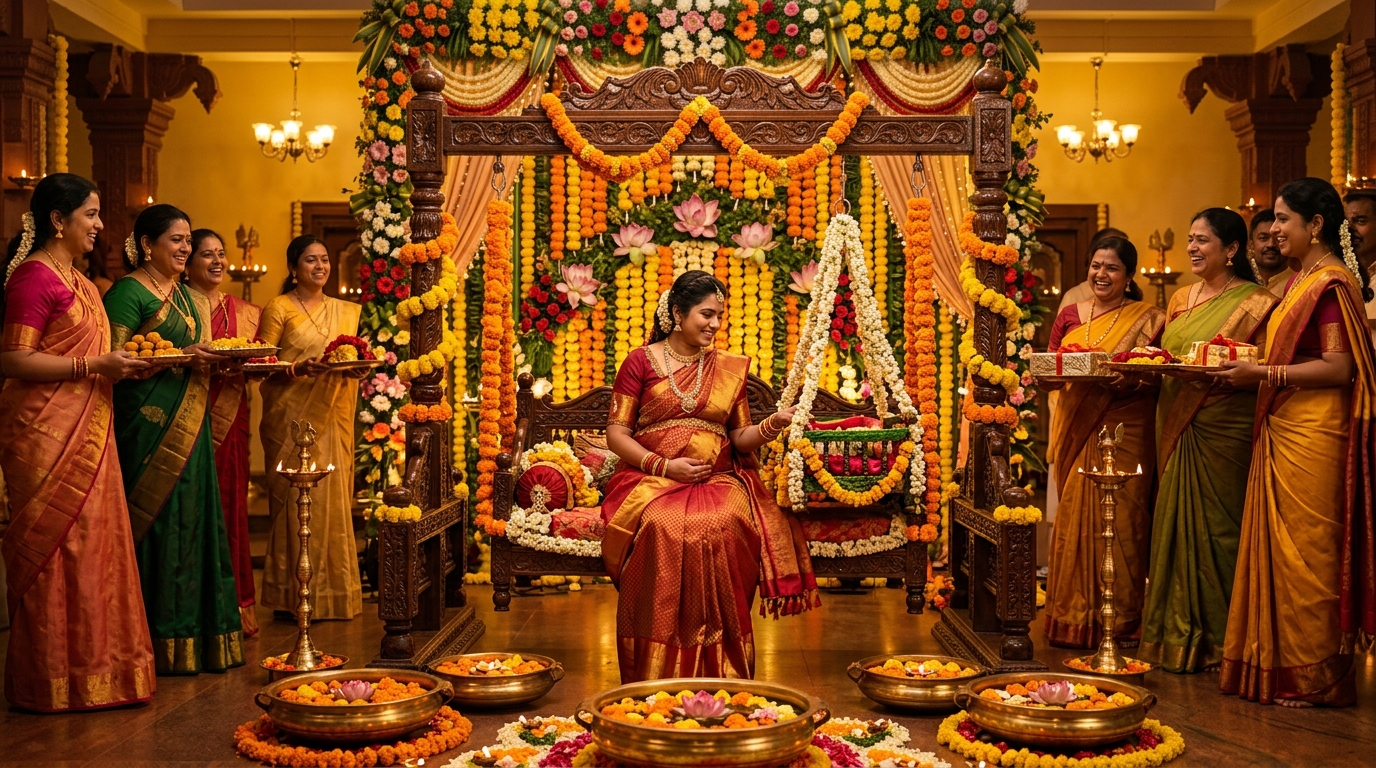 Traditional Seemantha & Cradle Ceremony